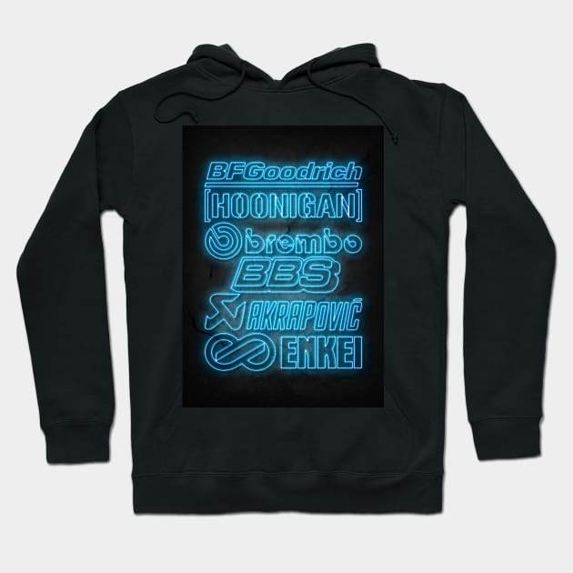 Neon Car Sponsors Hoodie by Durro